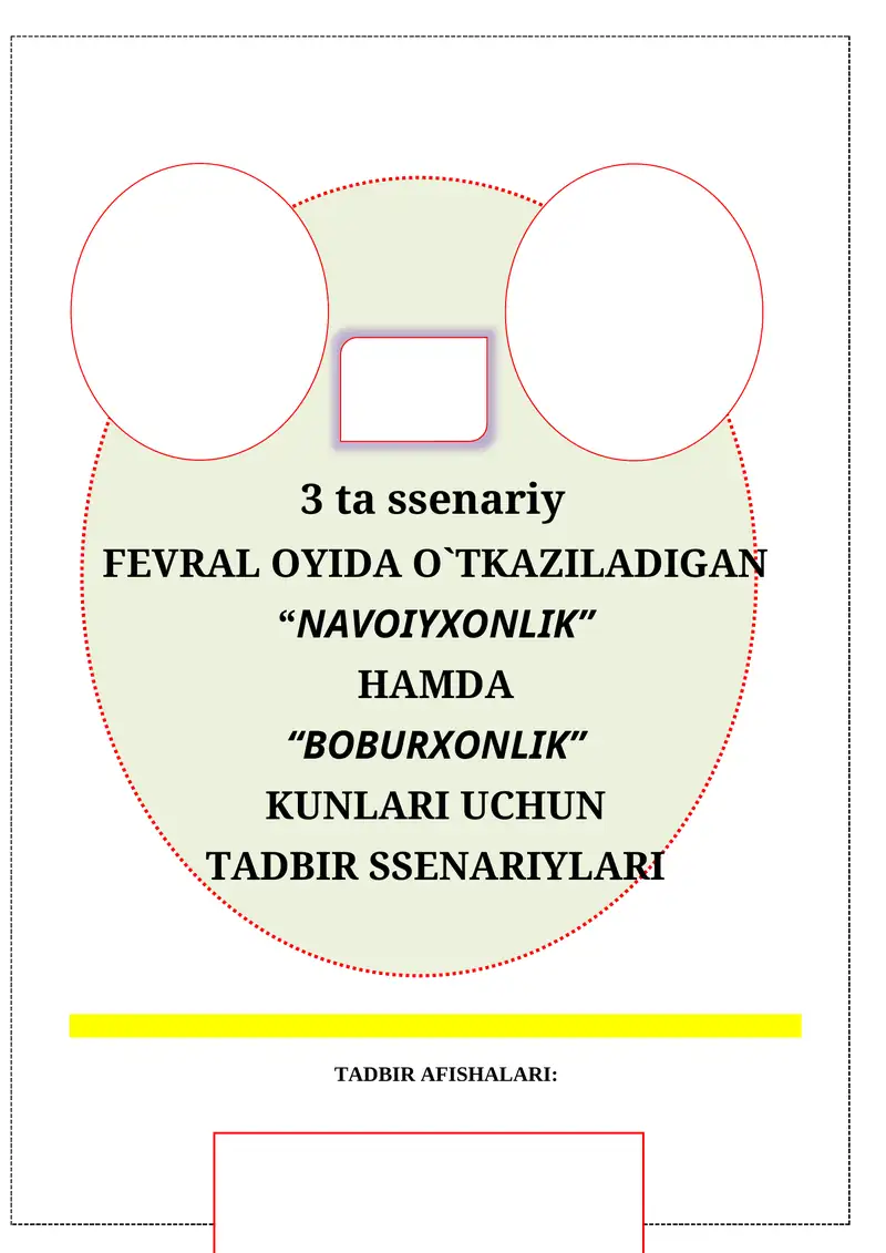 Navoiy va Bobur tavalludi uchun tadbir ssenariysi