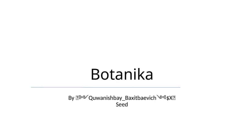 Botanika