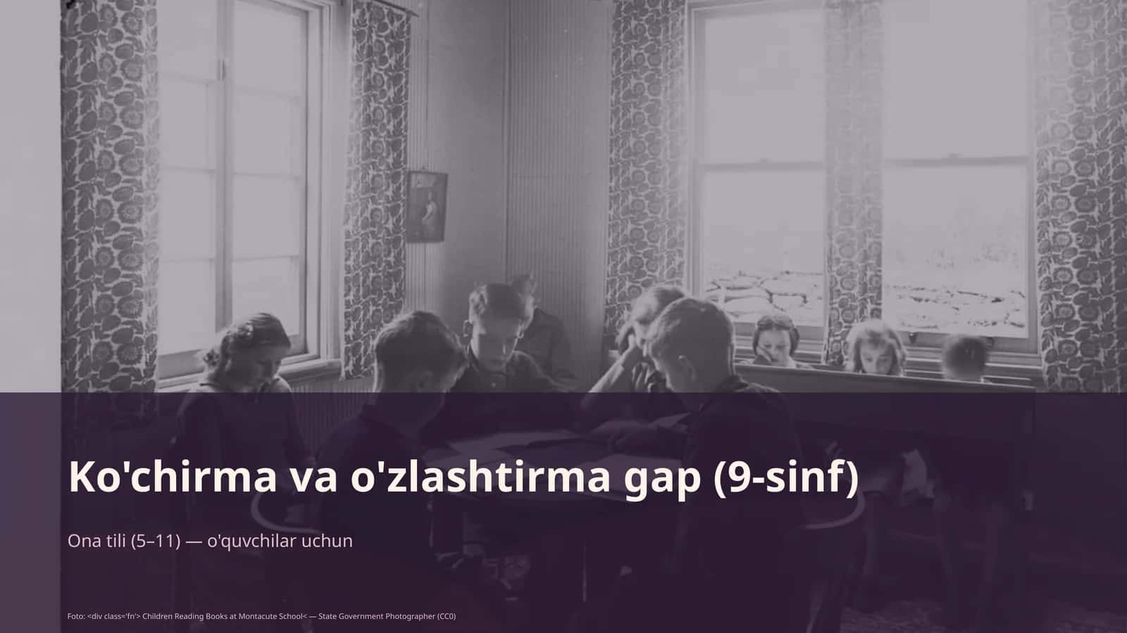 Ko'chirma va o'zlashtirma gap (9-sinf)