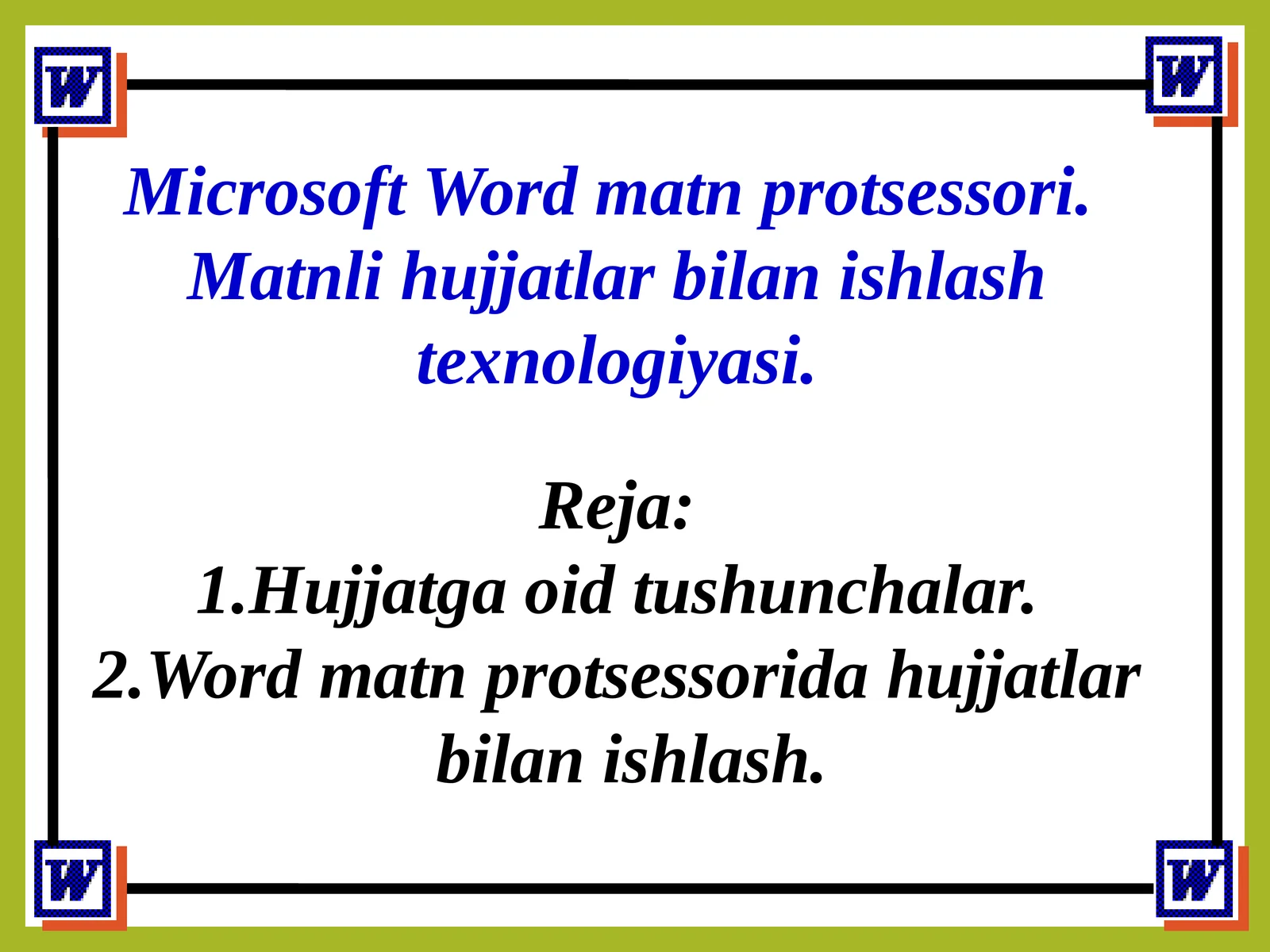 Microsoft Word matn protsessori