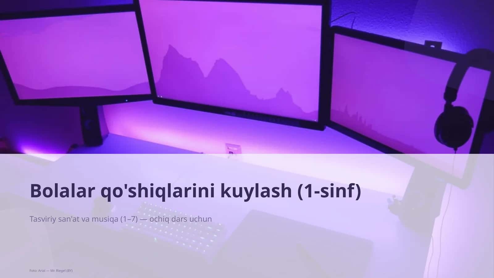 Bolalar qo'shiqlarini kuylash (1-sinf)