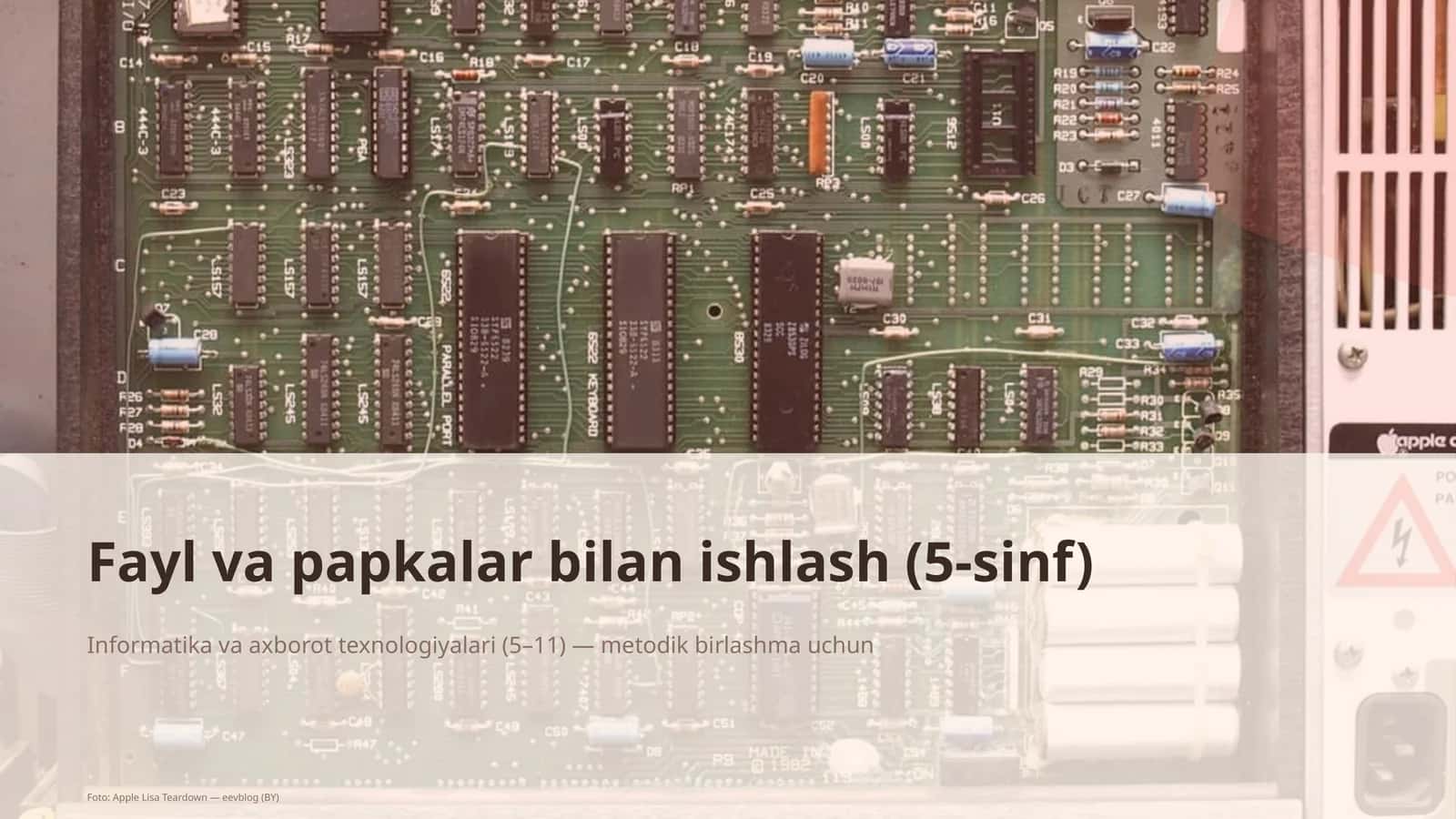 Fayl va papkalar bilan ishlash (5-sinf)