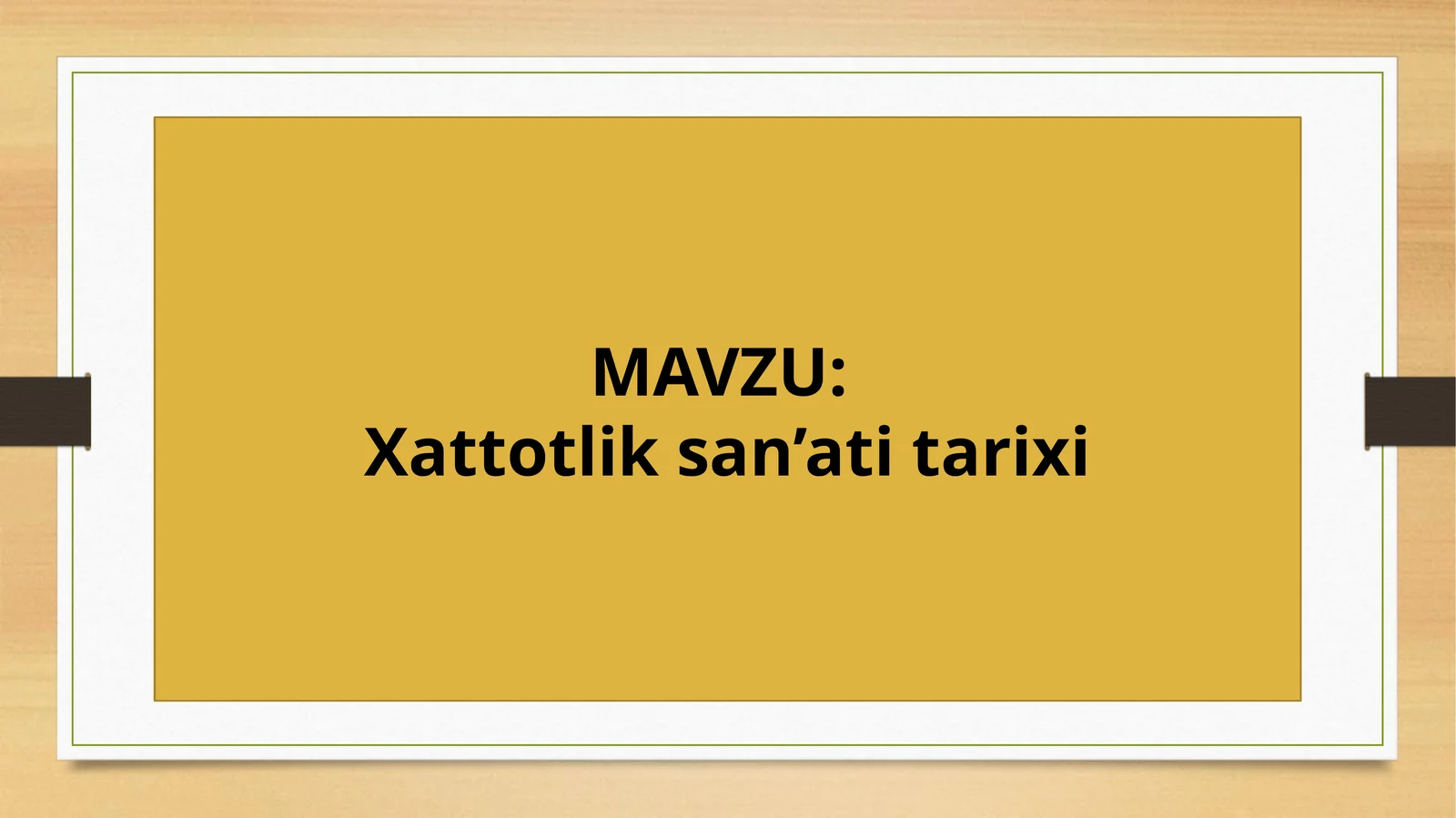 Xattotlik san’ati tarixi