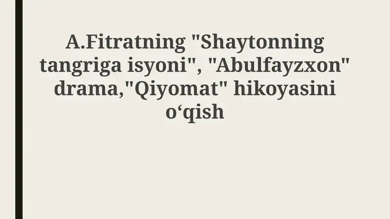 "Abulfayzxon" drama