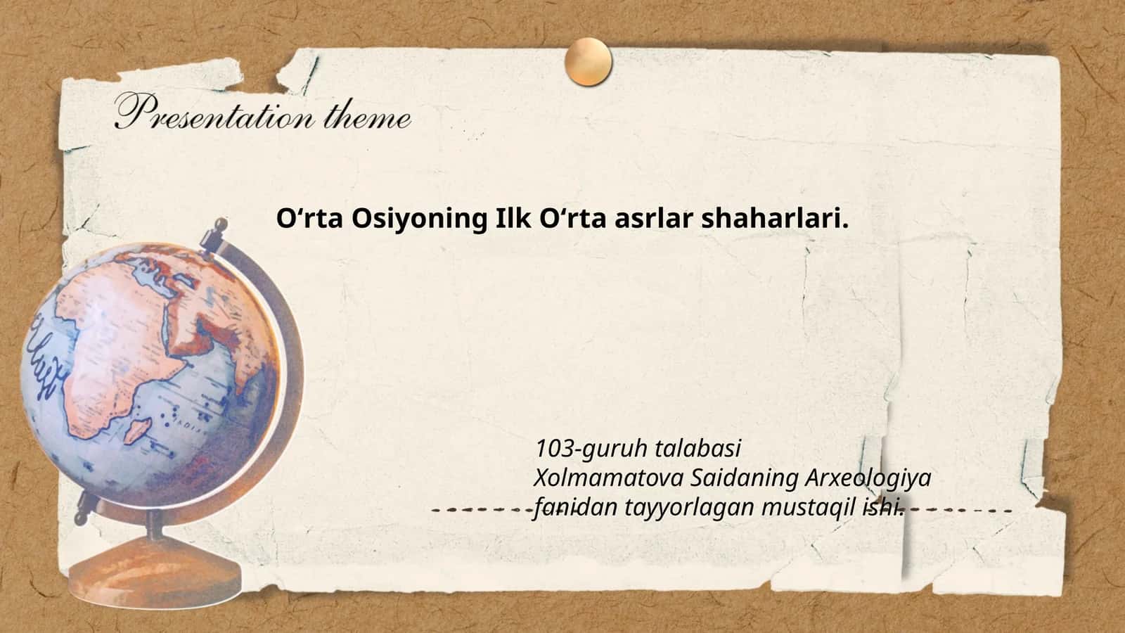 Oʻrta Osiyoning Ilk Oʻrta asrlar shaharlari