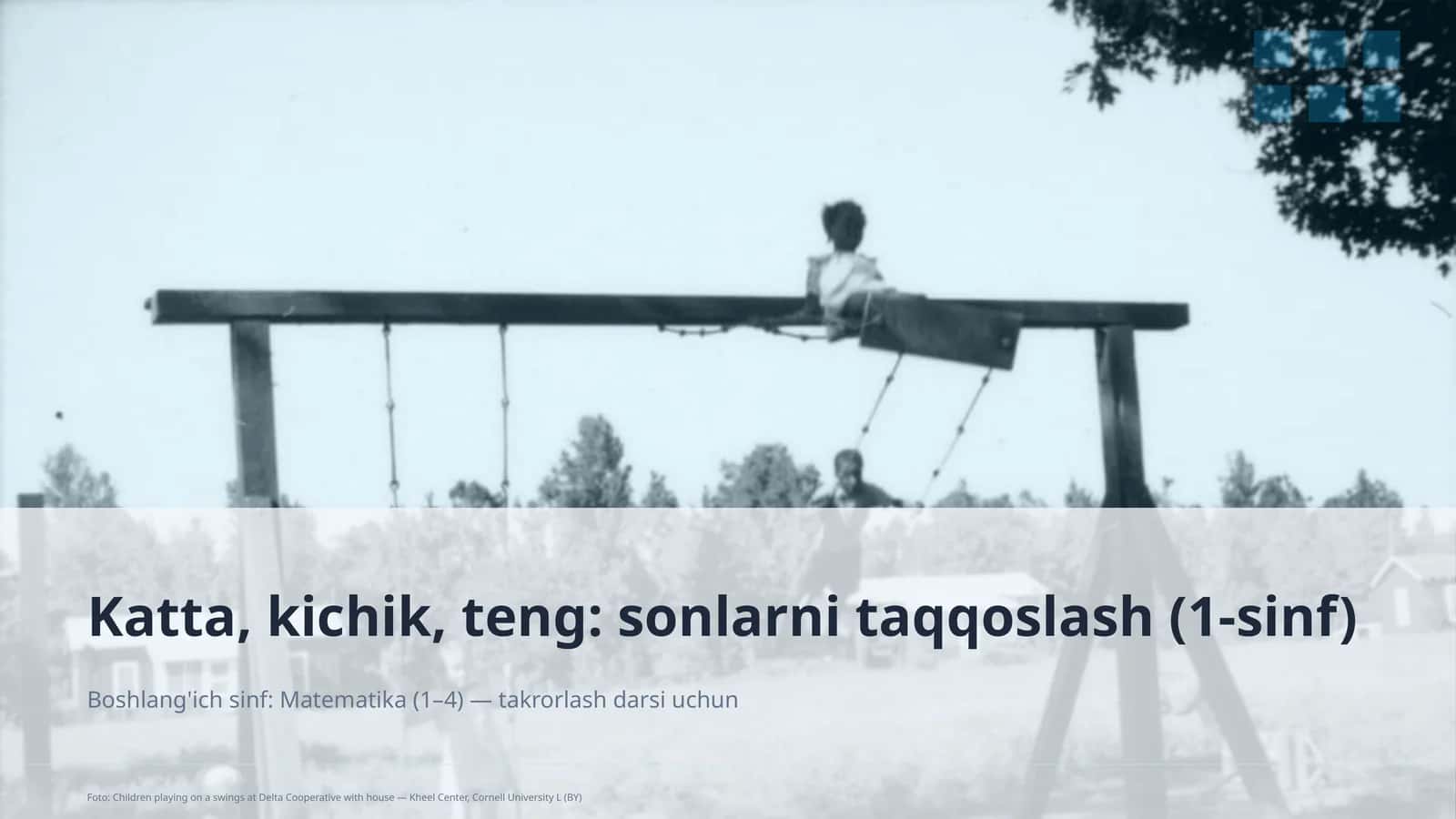 Katta, kichik, teng: sonlarni taqqoslash (1-sinf)