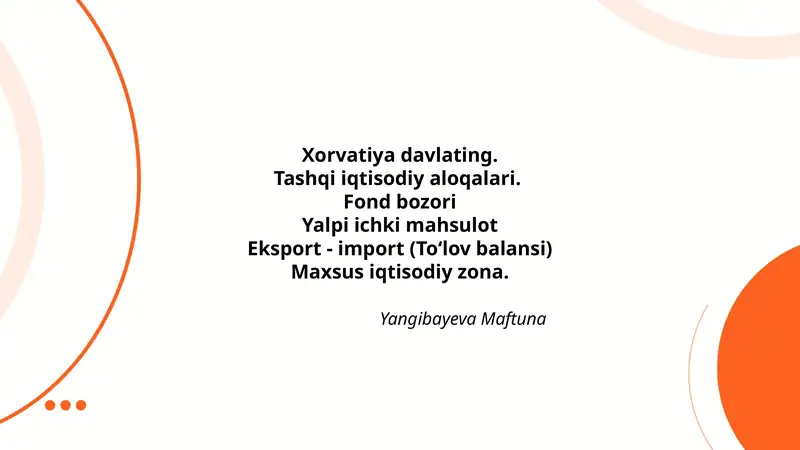 Xorvatiya Tashqi Savdo
