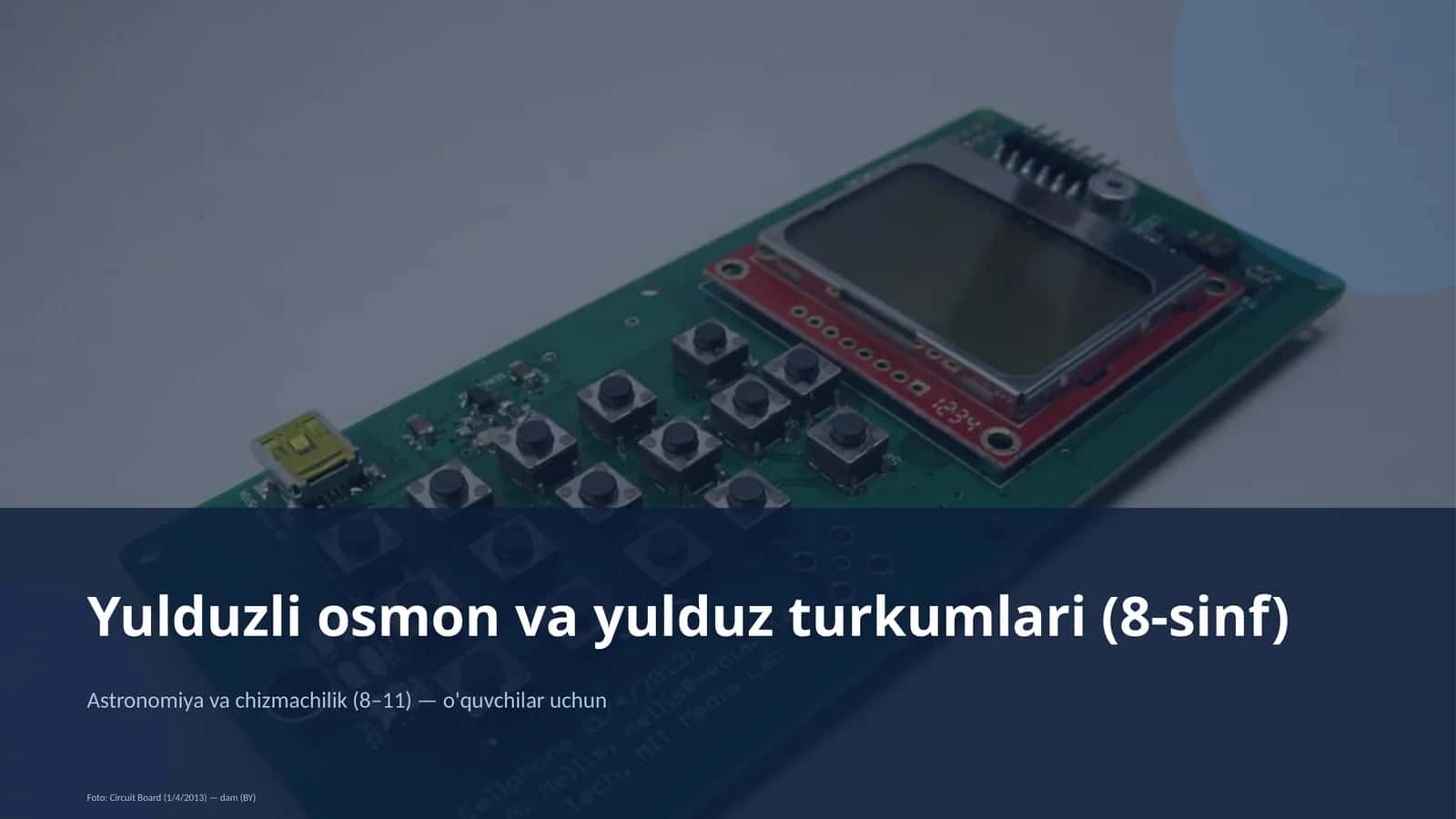 Yulduzli osmon va yulduz turkumlari (8-sinf)