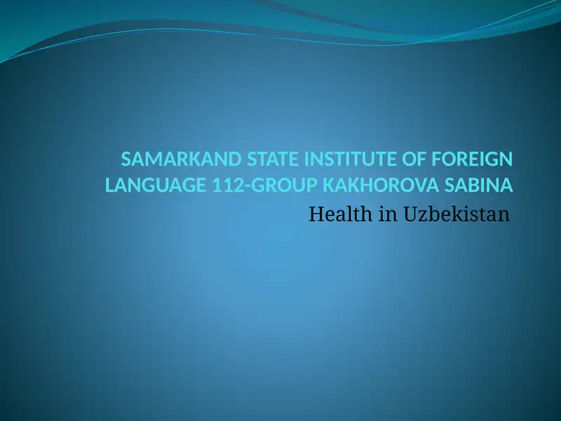 Health in Uzbekistan