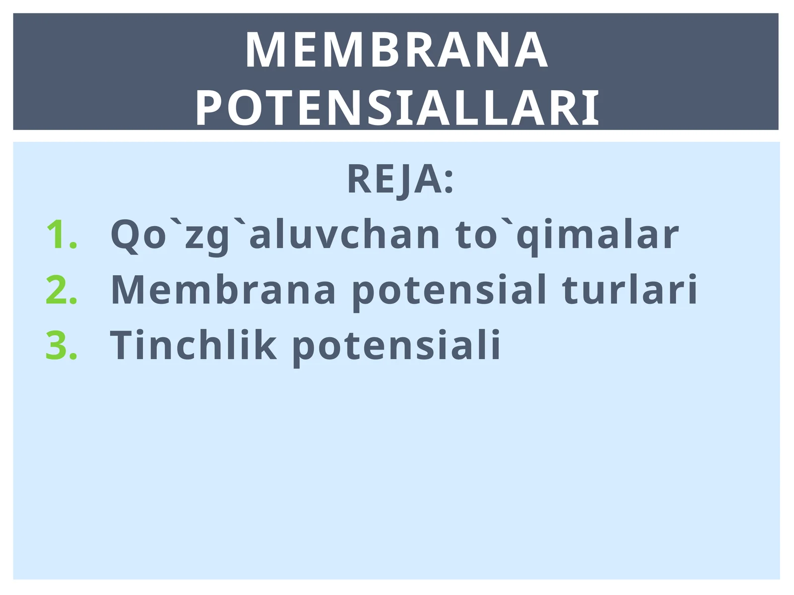 Membrana potensiallari