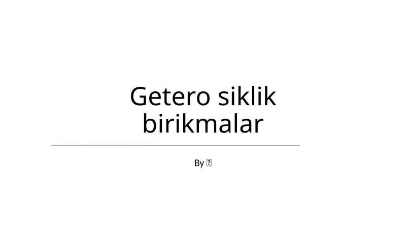 Getero siklik birikmalar