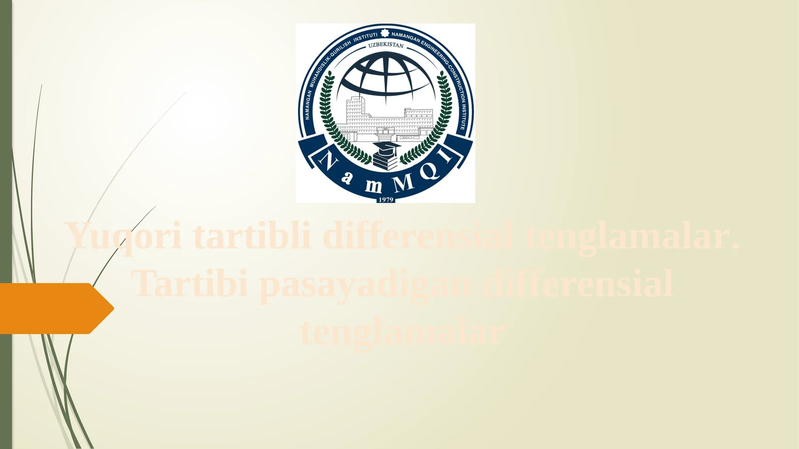 Yuqori tartibli differensial tenglamalar