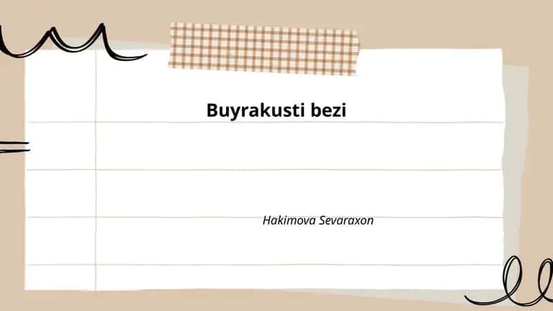 Buyrakusti bezi
