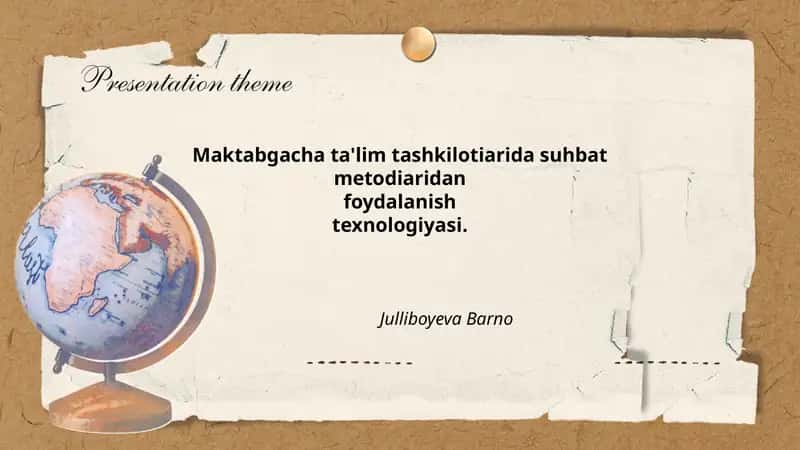 Suhbat metodining maktabgacha ta'limdagi pedagogik mohiyati va maqsadlari