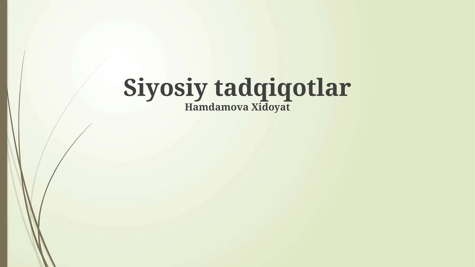 Siyosiy tadqiqotlar