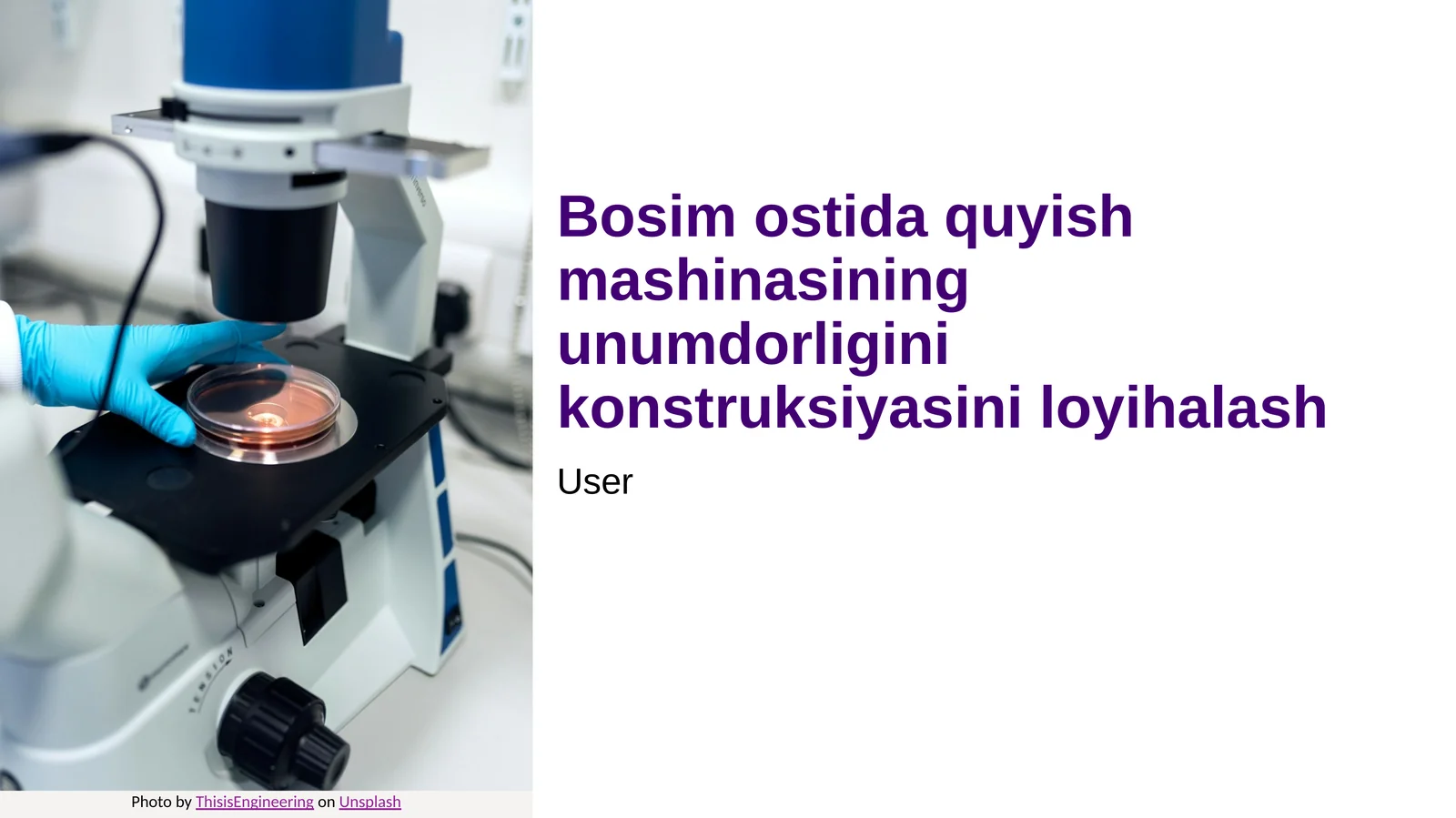 Konstruksiya dizayni va unumdorlik