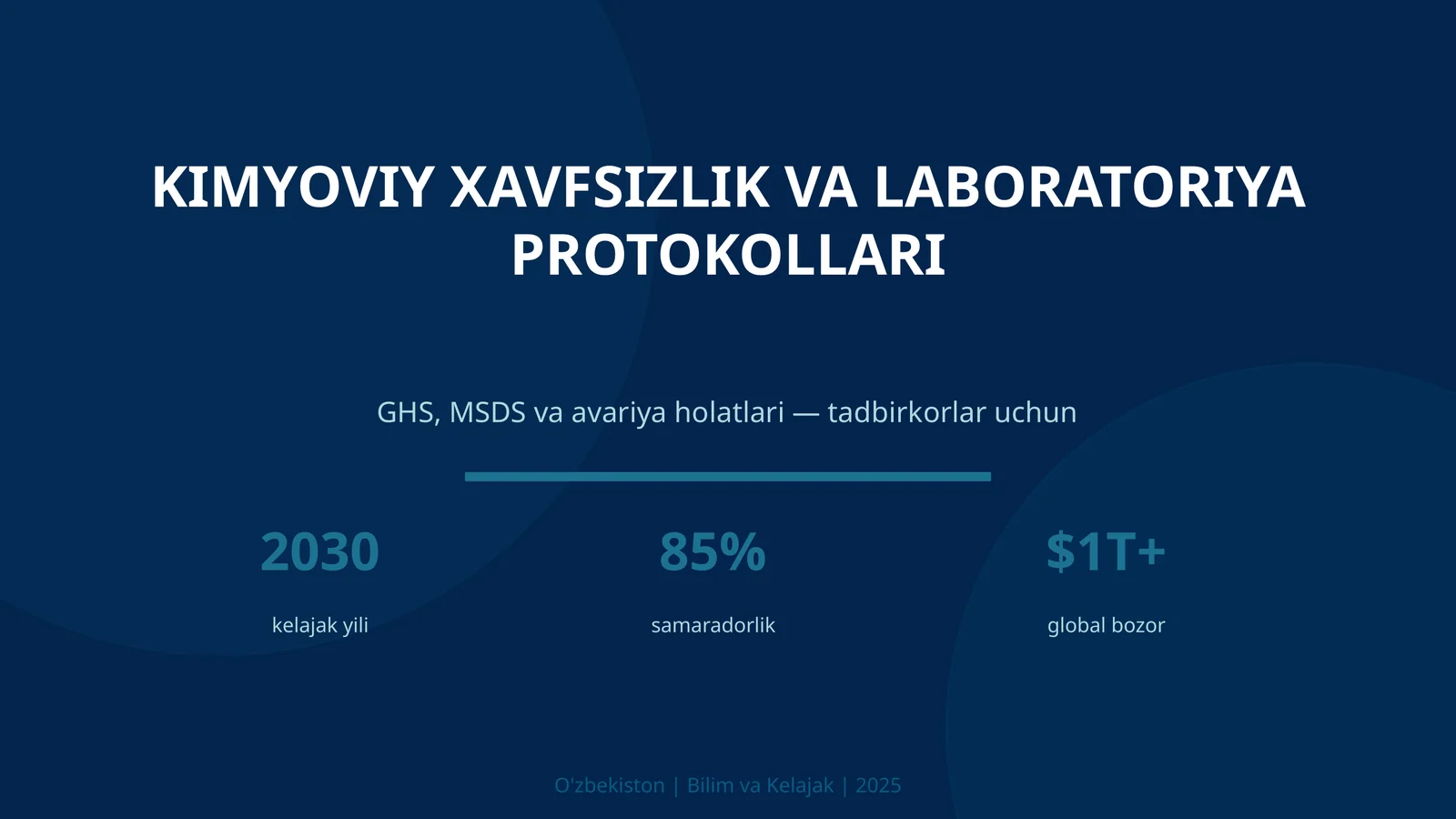 Kimyoviy xavfsizlik va laboratoriya protokollari