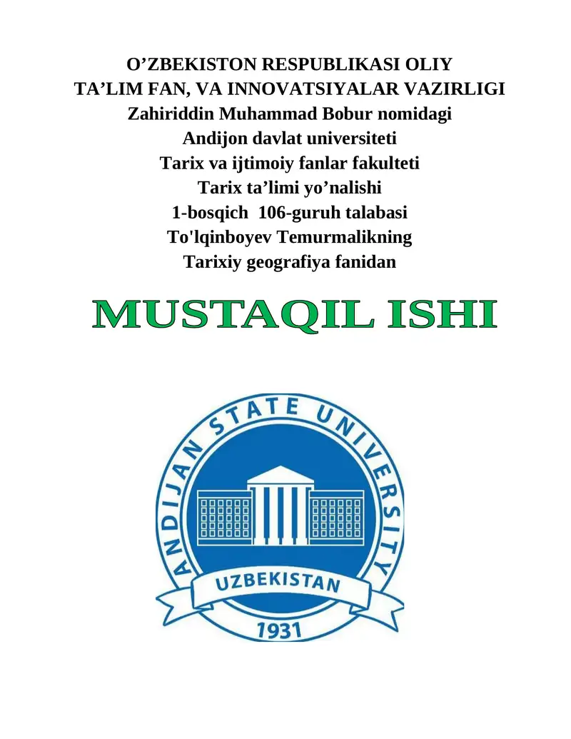 1917-1924 yillarda Turkiston tarixiy geografiyasi
