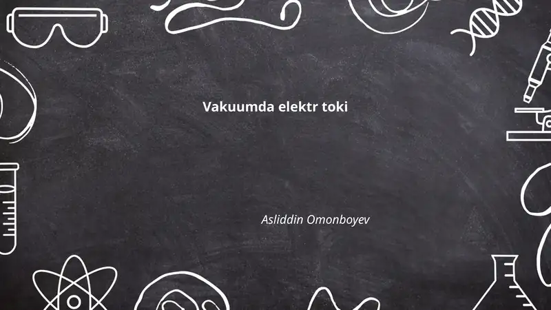 Vakuumda elektr toki