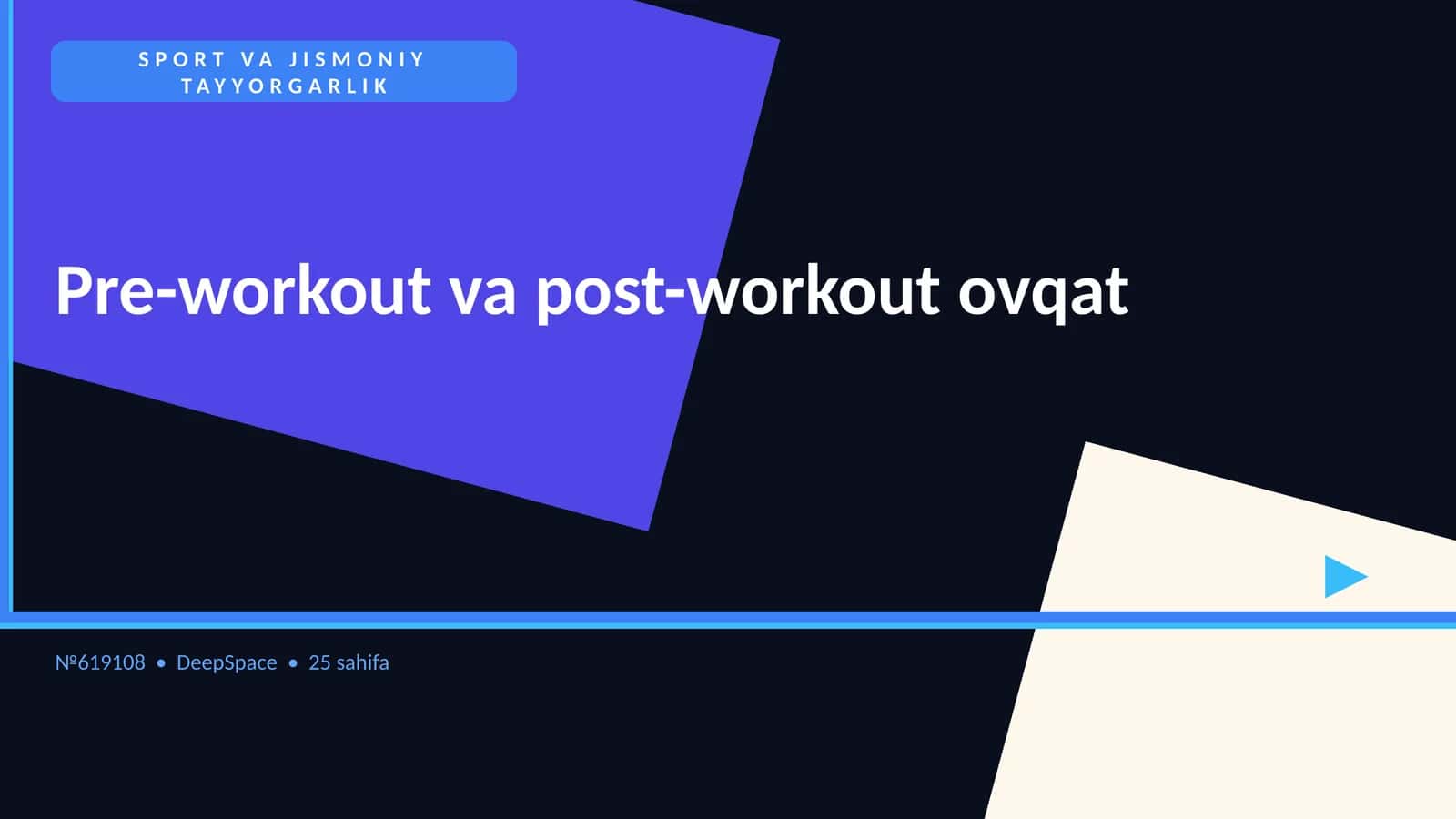 SPORT VA JISMONIY TAYYORGARLIK