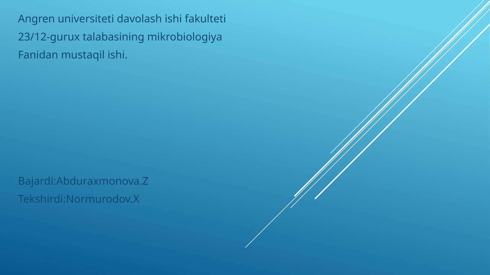 Angren universiteti davolash fakulteti