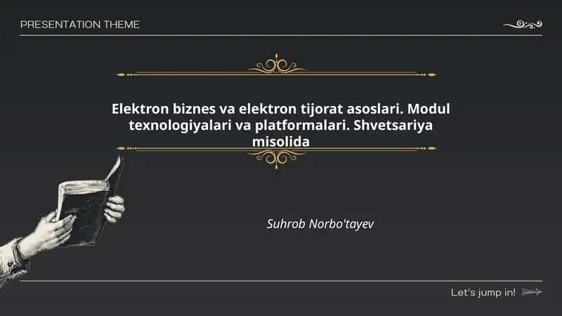 Elektron biznes va elektron tijorat asoslari