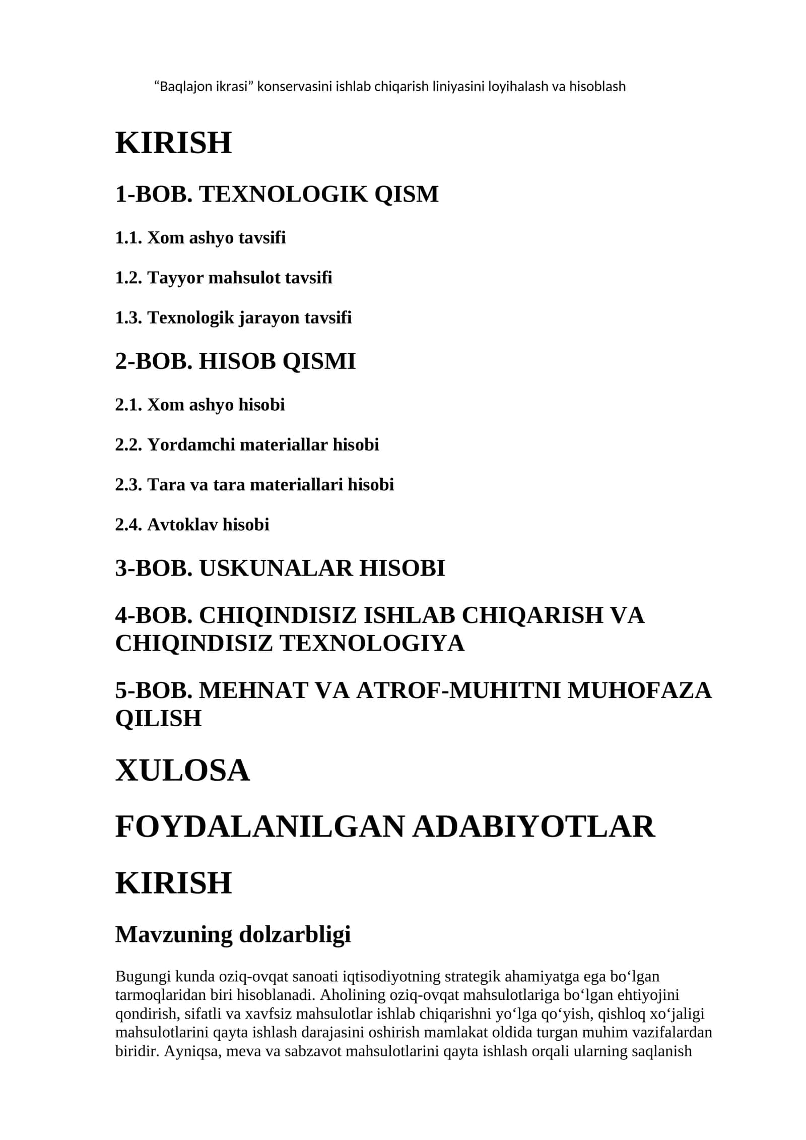 Baqlajon ikrasi konservasi
