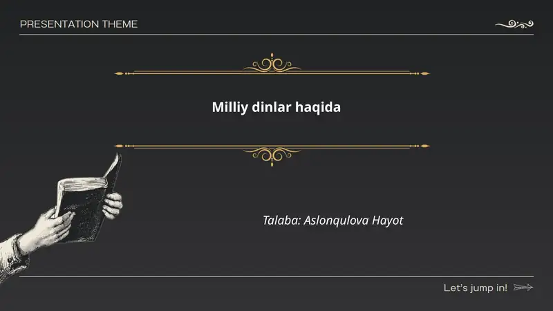 Milliy dinlar haqida