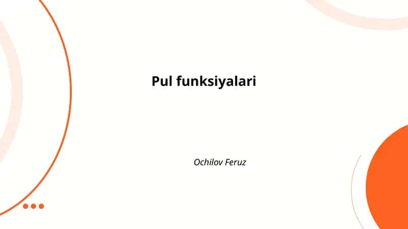Pul funksiyalari