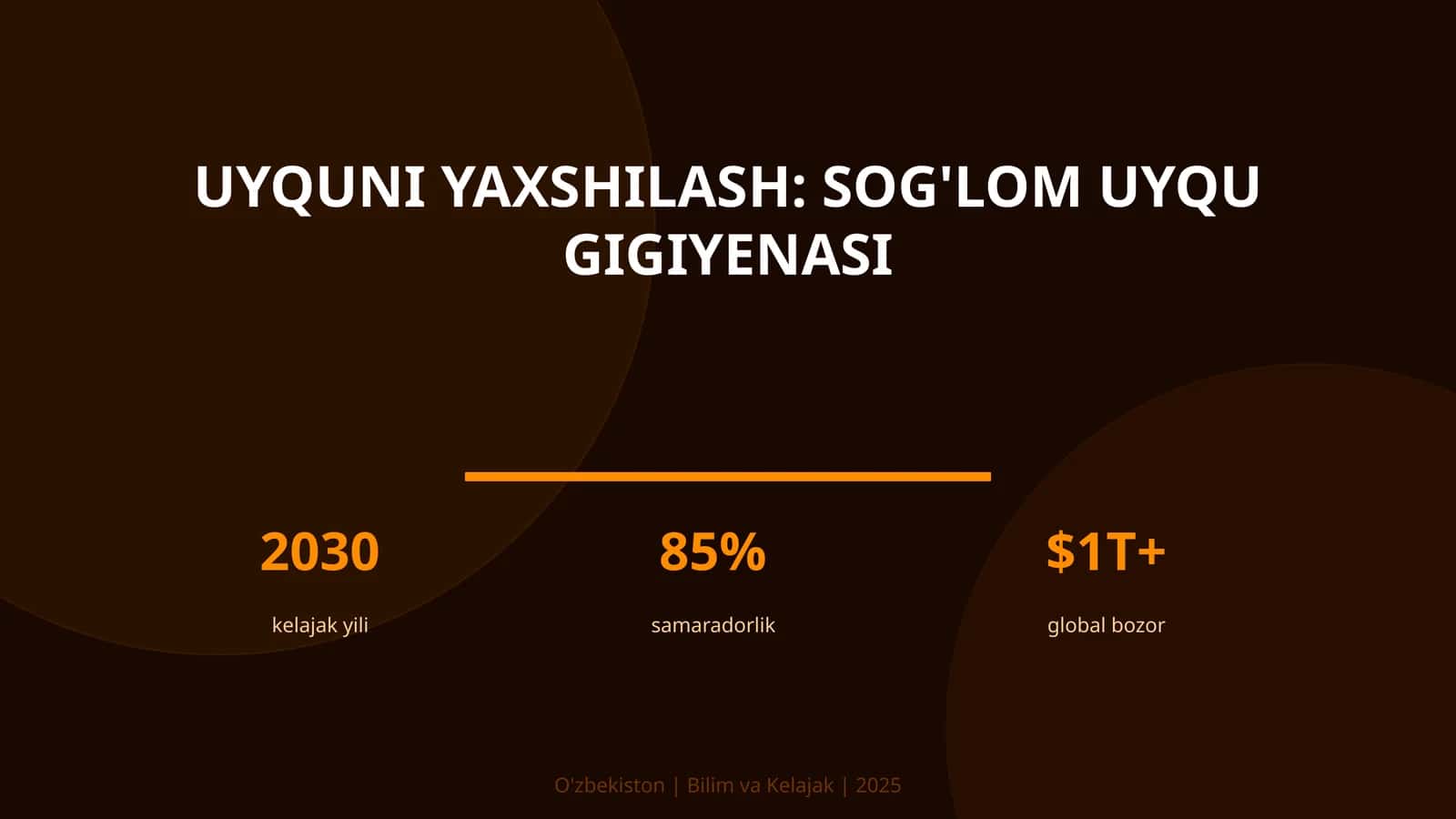 Uyquni yaxshilash: sog'lom uyqu gigiyenasi