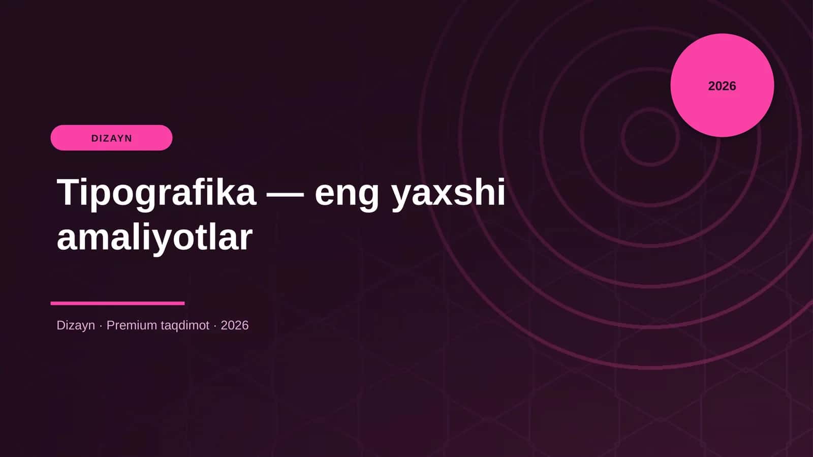 Tipografika — eng yaxshi amaliyotlar