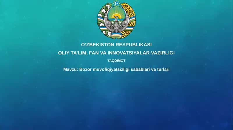 Bozor muvofiqiyatsizligi sabablari va turlari