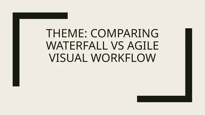 Waterfall vs Agile Visual Workflow
