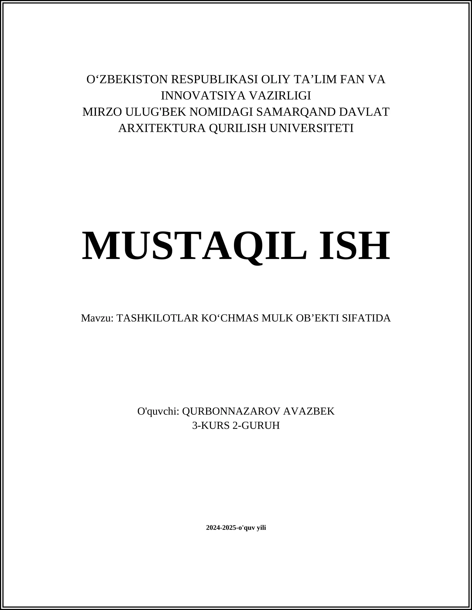 Tashkilotlar uchun ko'chmas mulkni boshqarish strategiyalari