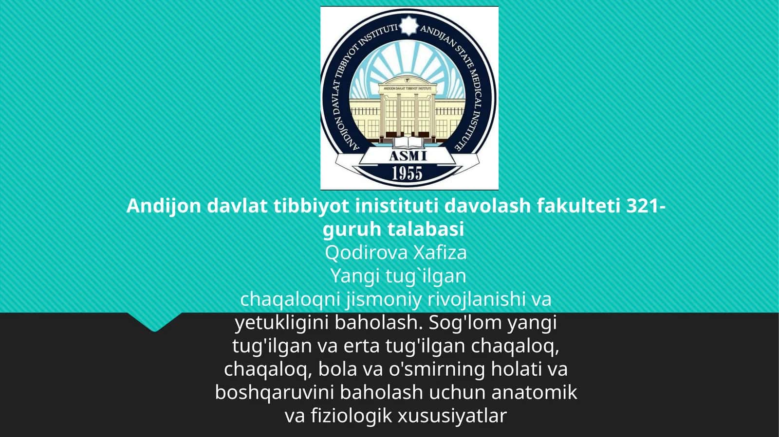 Yangi tug'ilgan chaqaloqning jismoniy rivojlanishi va yetukligini baholash