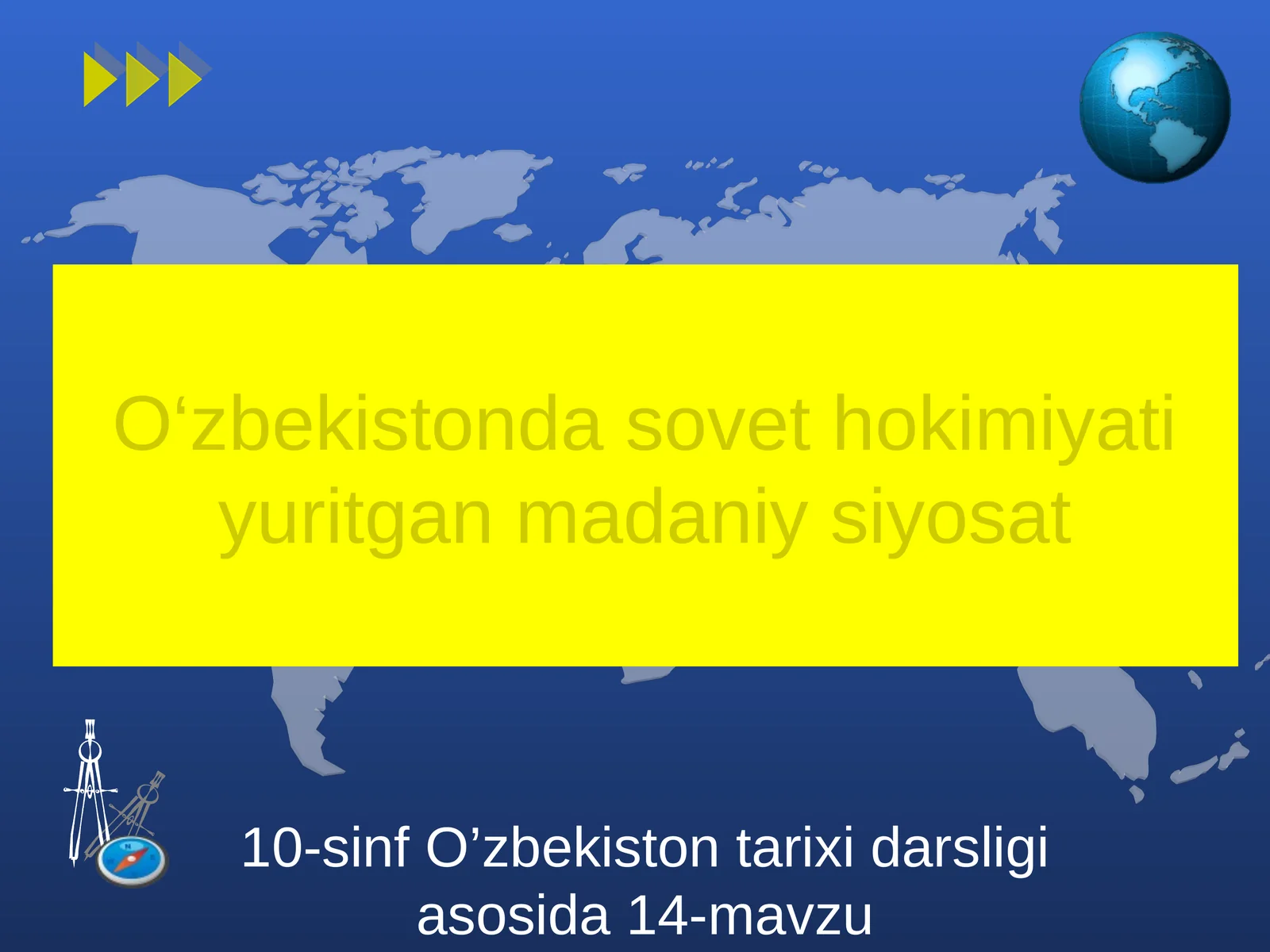 10-sinf O'zbekiston tarixi darsligi asosida 14-mavzu