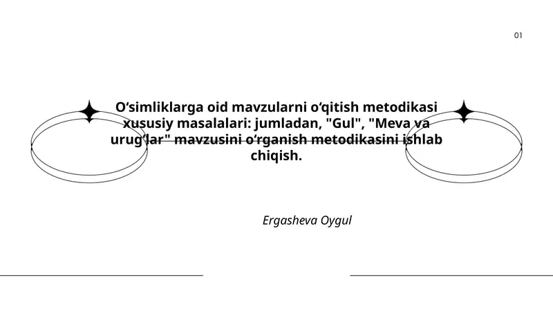 O‘simliklarga oid mavzularni o‘qitish metodikasi xususiy masalalari