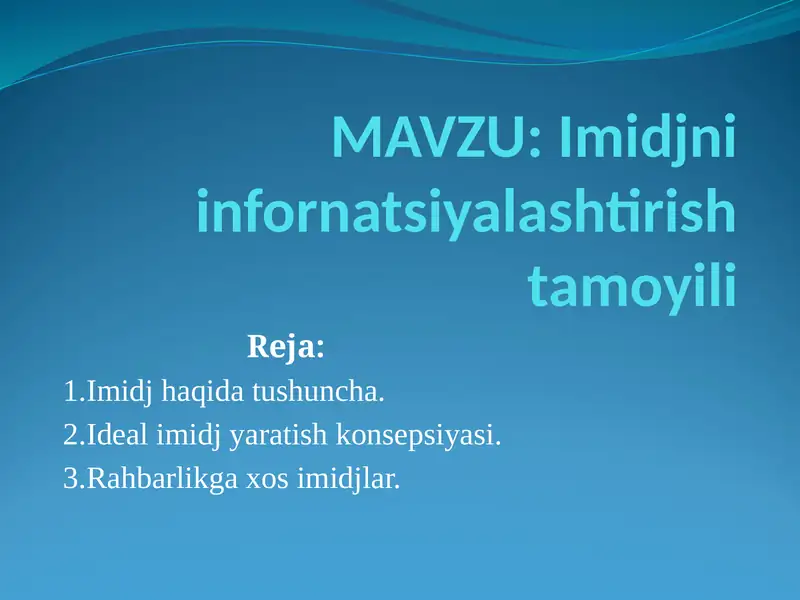 Imidjniinfornatsiyalashtirishtamoyili