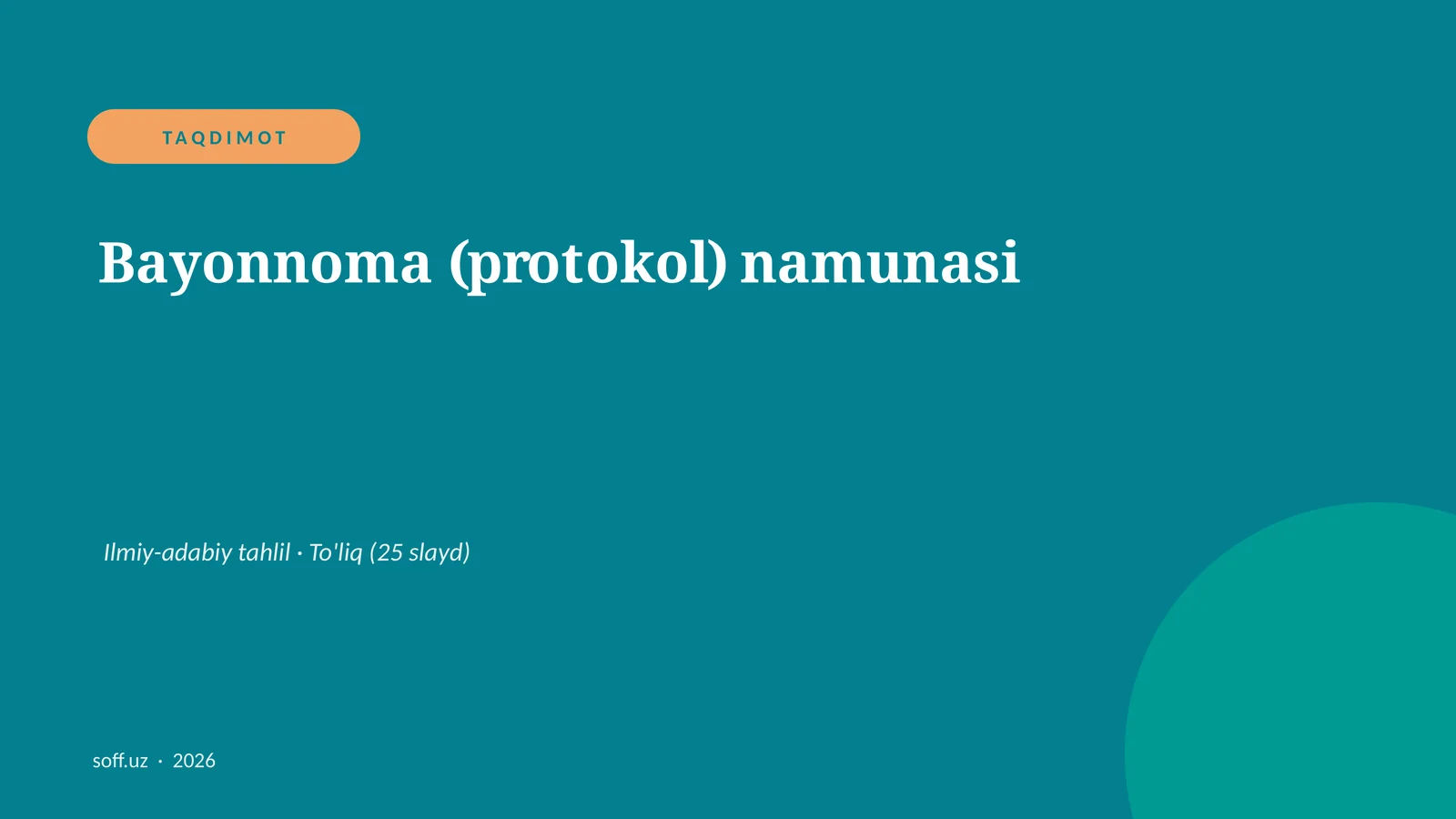 Bayonnoma (protokol) namunasi
