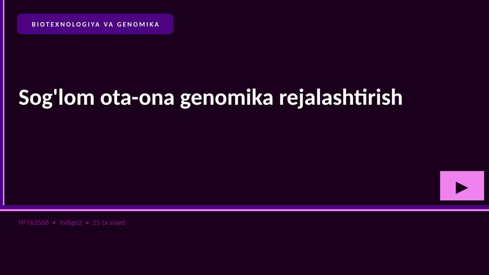 Sog'lom ota-ona genomika rejalashtirish