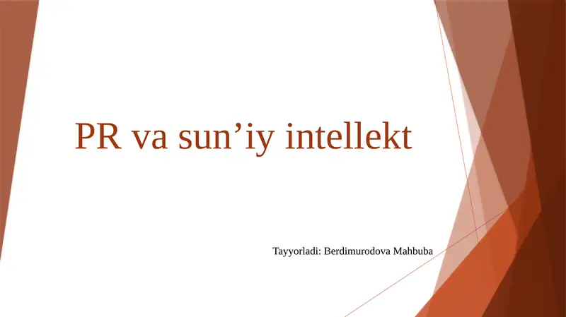 PR Sun’iy Intellekt