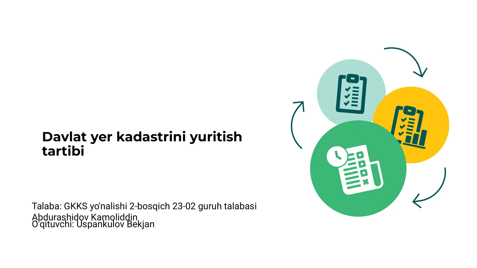 Davlat yer kadastrini yuritish tartibi