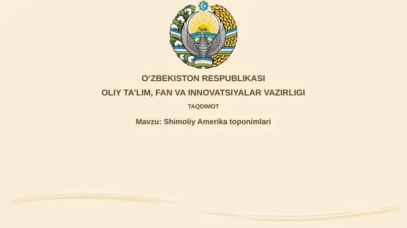 Shimoliy Amerika toponimlari
