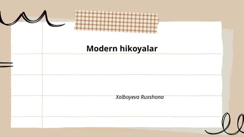 Modern hikoyalar