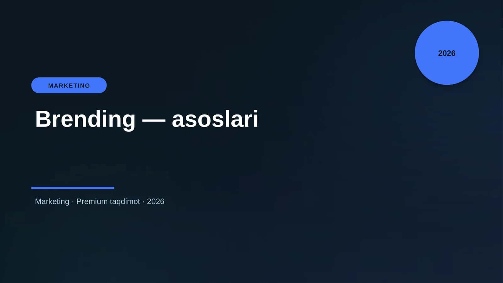 Brending — asoslari