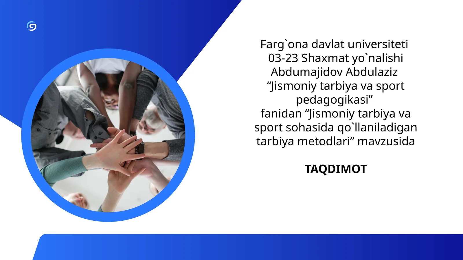 Jismoniy tarbiya va sport sohasida qo`llaniladigan tarbiya metodlari
