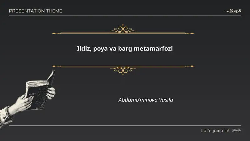 Ildiz, poya va barg metamarfozi