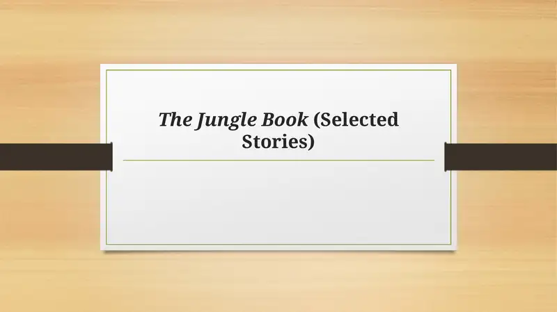 The Jungle Book(Selected Stories)