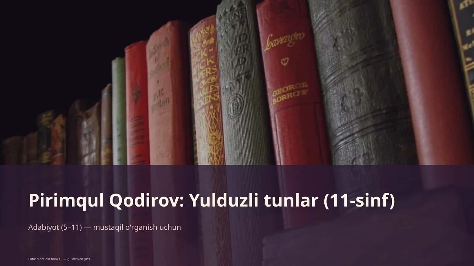 Pirimqul Qodirov: Yulduzli tunlar (11-sinf)