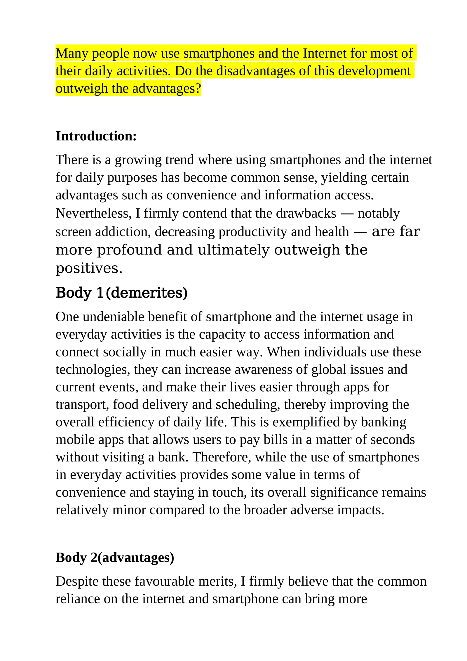 Advantages and Disadvantages of Smartphone and Internet Usage